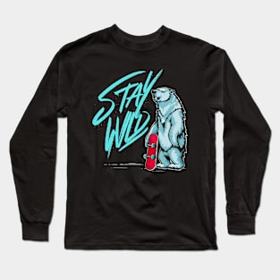 Skater Bear Long Sleeve T-Shirt